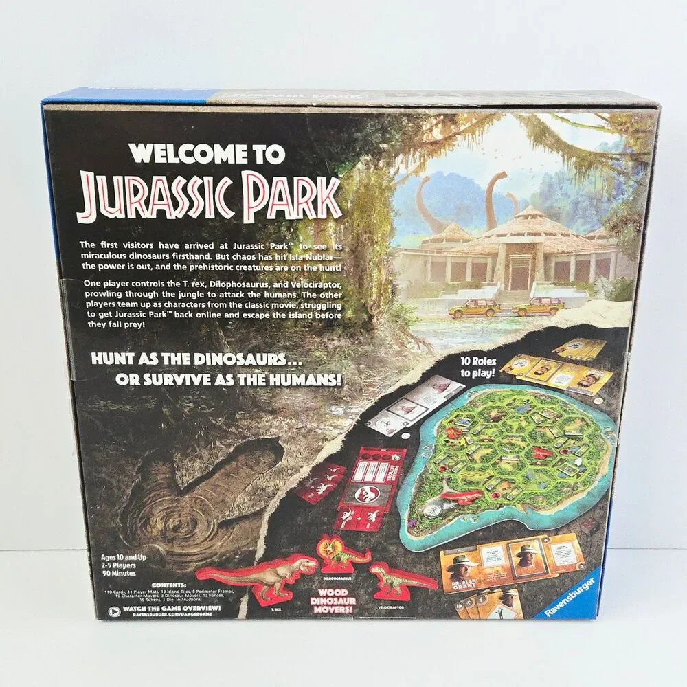 Ravensburger Jurassic Park Board Game Opened but Never Used Strategy Retro Movie